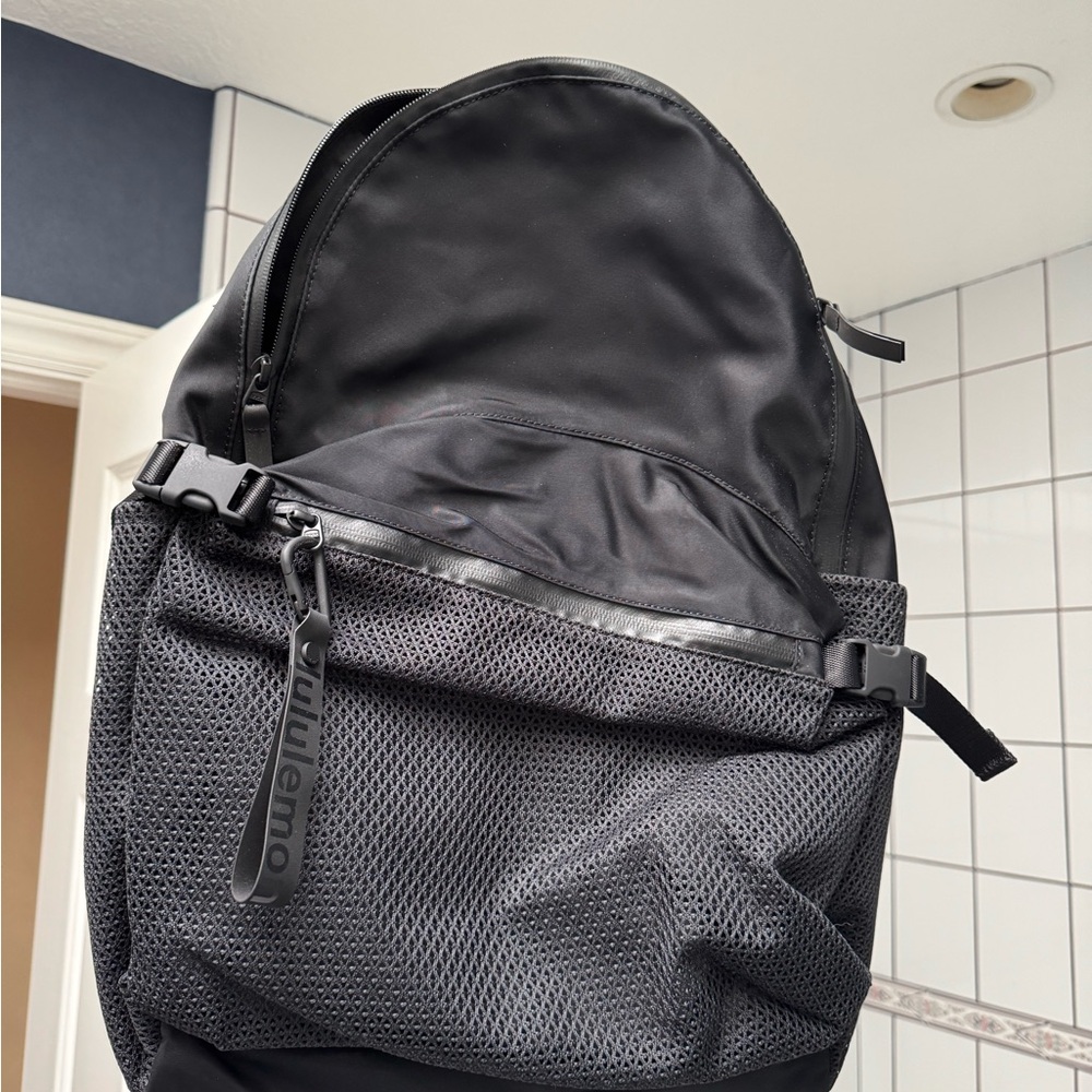 Lululemon Athletica Black Backpack Sleek Modern Design